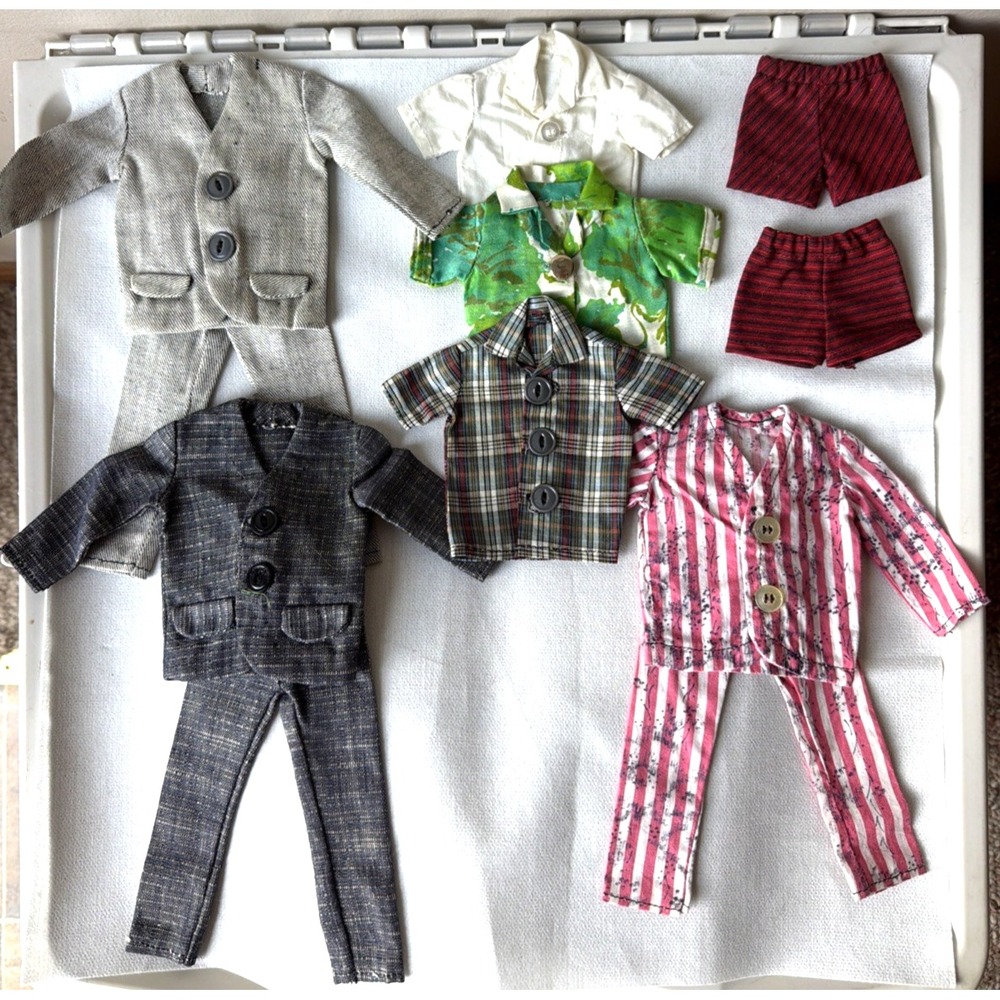 Lot of Vintage 1960's KEN Original Custom Clothing - Suits, Shirts, Shorts, PJs